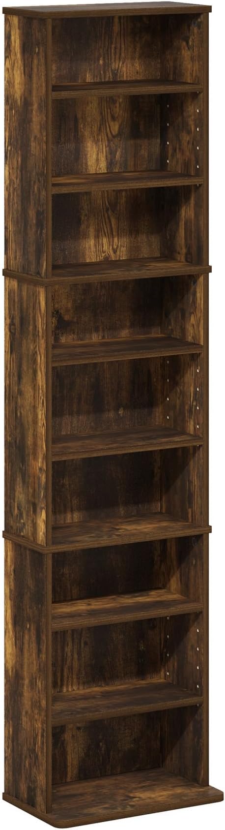 Furinno Jaya DVD Shelf, 9-Shelf Tall Narrow CD Rack, Media Shelf - Image 5
