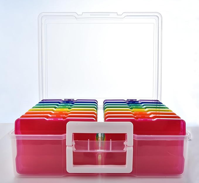 ALINK Photo Storage Box with Handle, Office Supplies - Image 9
