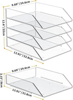 YKLSLH Simple 4 Tier Paper Organizer Letter Tray - Image 6