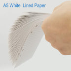 A5 Lined Paper, Refills for Filofax Planner, Organizer, Binders, 6 Hole Punched, 100 Sheets/200 Pages, 100gsm, White, 5.8 x 8.2 Inch