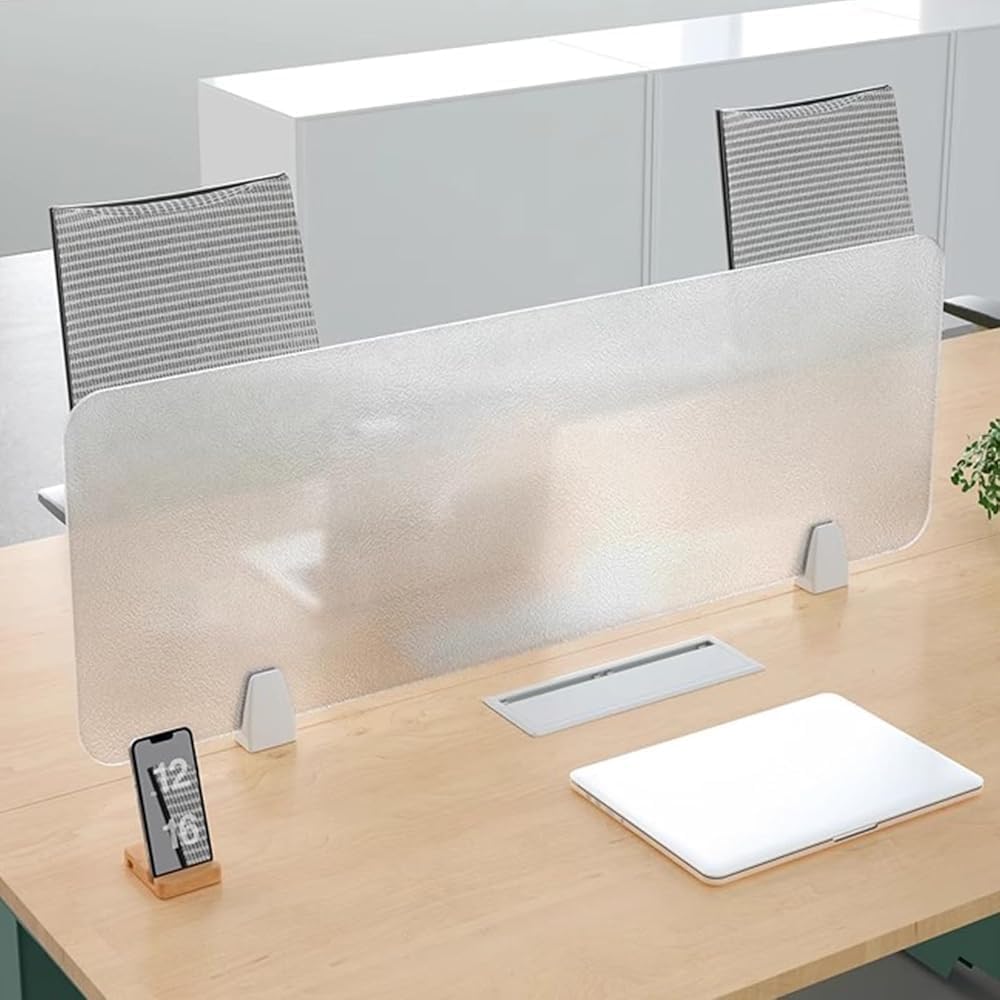 RCJCQSR Acrylic Frosted Privacy Free Standing Screen, Visual Distractions