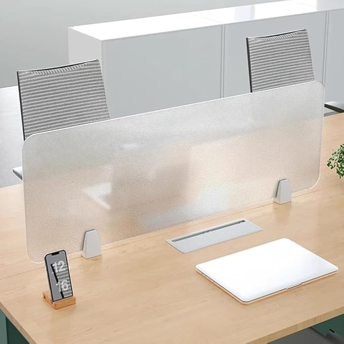 RCJCQSR Acrylic Frosted Privacy Free Standing Screen, Visual Distractions by RCJCQSR