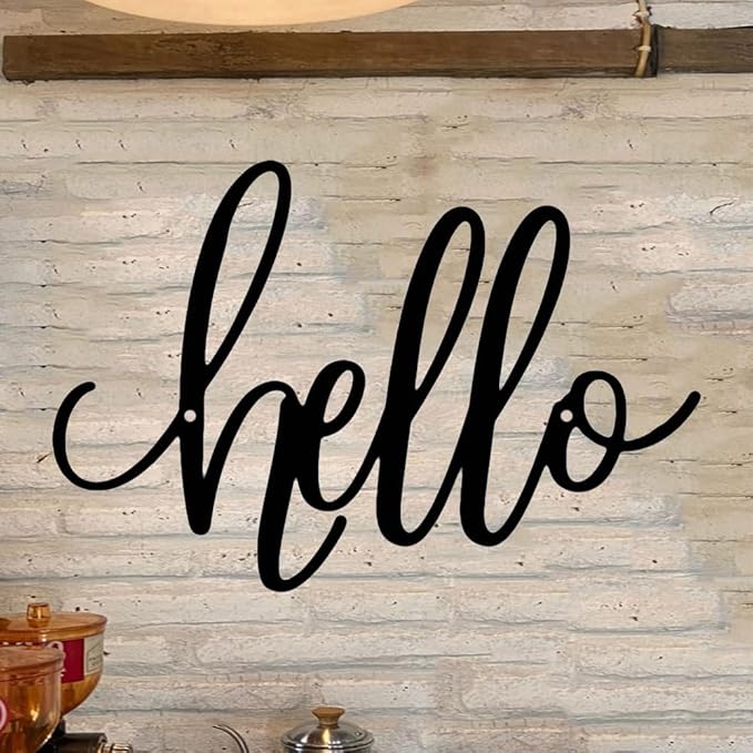 8x12 inch HELLO Sign metal home decoration wall decoration, corridor entrance - Image 4