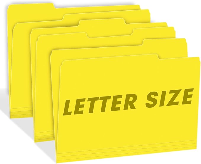 File Folder, RAZCC 150 Pack 1/3 Cut Tab File Folders Letter Size, Folders - Image 6