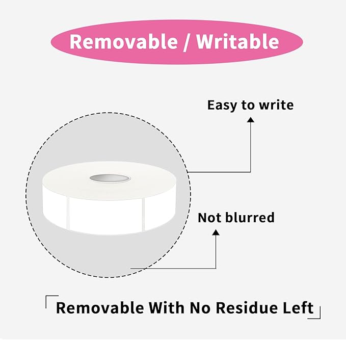 1000 Blank Removable Labels, Blank Removable Freezer Labels Water Oil Resistant - Image 2