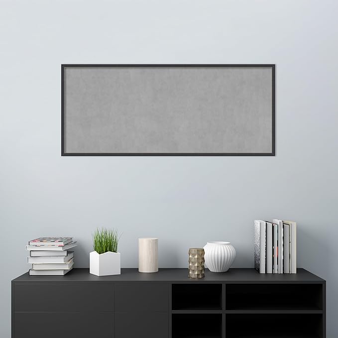 Amanti Art Black Framed Magnetic Board 21x49 Oversize Vision Board - Image 5