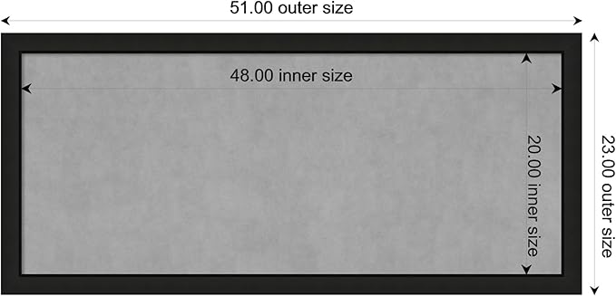 Amanti Art Black Framed Magnetic Board 23x51 Oversize Vision Board - Image 3