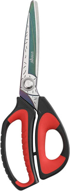LIVINGO 10" Multipurpose Heavy Duty Scissors, Premium Titanium Coating Forged by LIVINGO