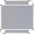 VIZ-PRO Notice Board Felt Gray, 48 X 36 Inches - Image 2
