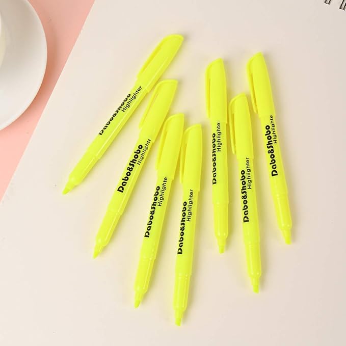 Dabo&Shobo Yellow highlighter, 60 Pack -bright color, chisel tip, - Image 7
