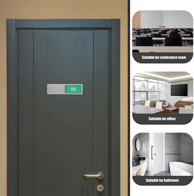 Mipcase 2pcs Office Door Status Signs Sliding Indicators - Image 7