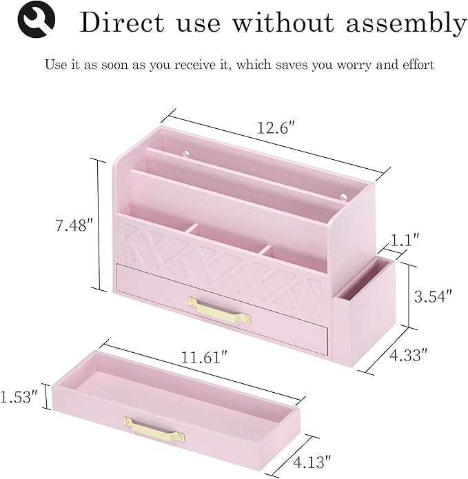 Wisuse Bamboo Desk Mail Organizer - Image 7