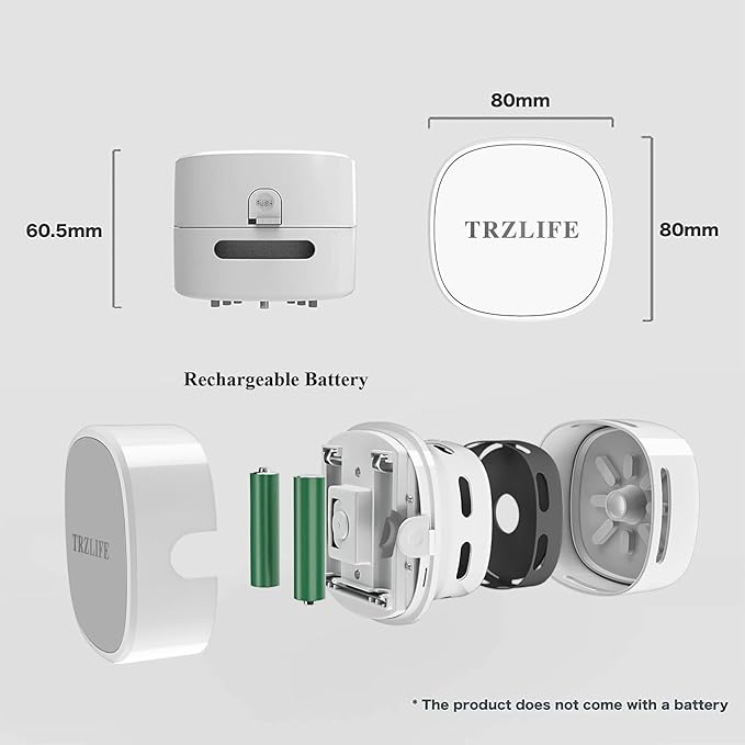TRZLIFE Desk Vacuum Cleaner, Upgraded Mini Desktop Vacuum AA Battery More - Image 4