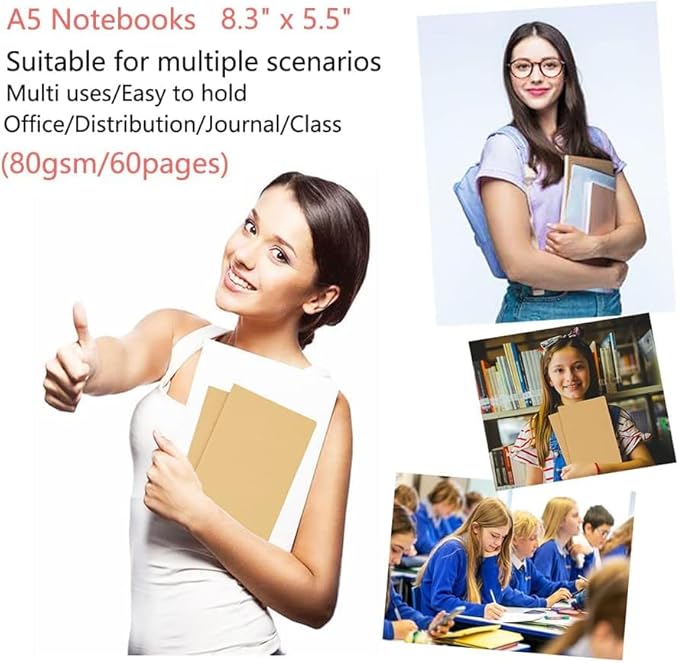 24 Pack A5 Kraft Notebook Journals - Image 6