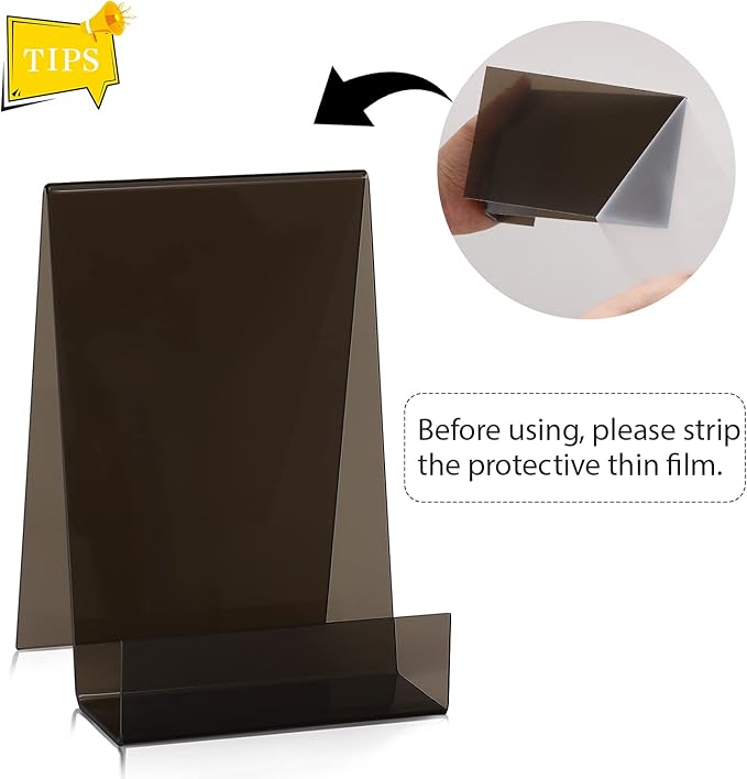 ZOEY Acrylic Book Stand with Ledge Black Display Easels Plate - Image 3