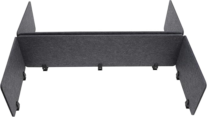 ReFocus Raw Clamp-On Acoustic Desk Divider Mounted Privacy Panel Set – Reduce by HAOREBAIYU