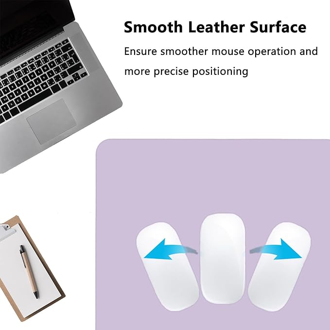 PU Leather Desk Pad Protector Gaming Mouse Pad Non Slip Desk Mat - Image 3