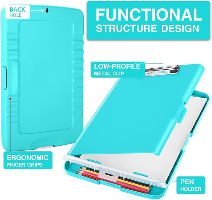 Sooez Clipboards with Storage, High Capacity Clip Boards 8.5x11 with Storage - Image 2