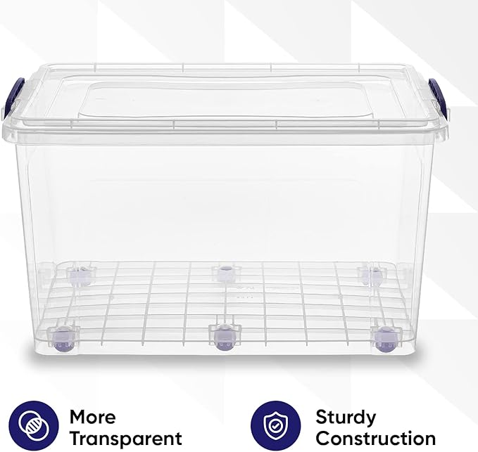 Superio Storage Bins with Lids, Stackable Totes, BPA Free, Odor Free, Organizer - Image 7