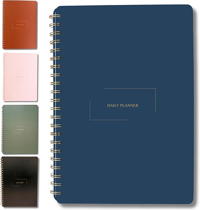Merely Home Undated Daily Planner | 8.25” x 11.75” To Do List Notebook | Work by MerelyHome