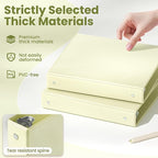 SUNEE 3 Ring Binder 1 Inch 1 Pack, Light Yellow - Image 4