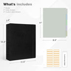 Ospelelf Vintage Hardcover 3 Ring 2 inch Leather Binder, Professional Binders - Image 5