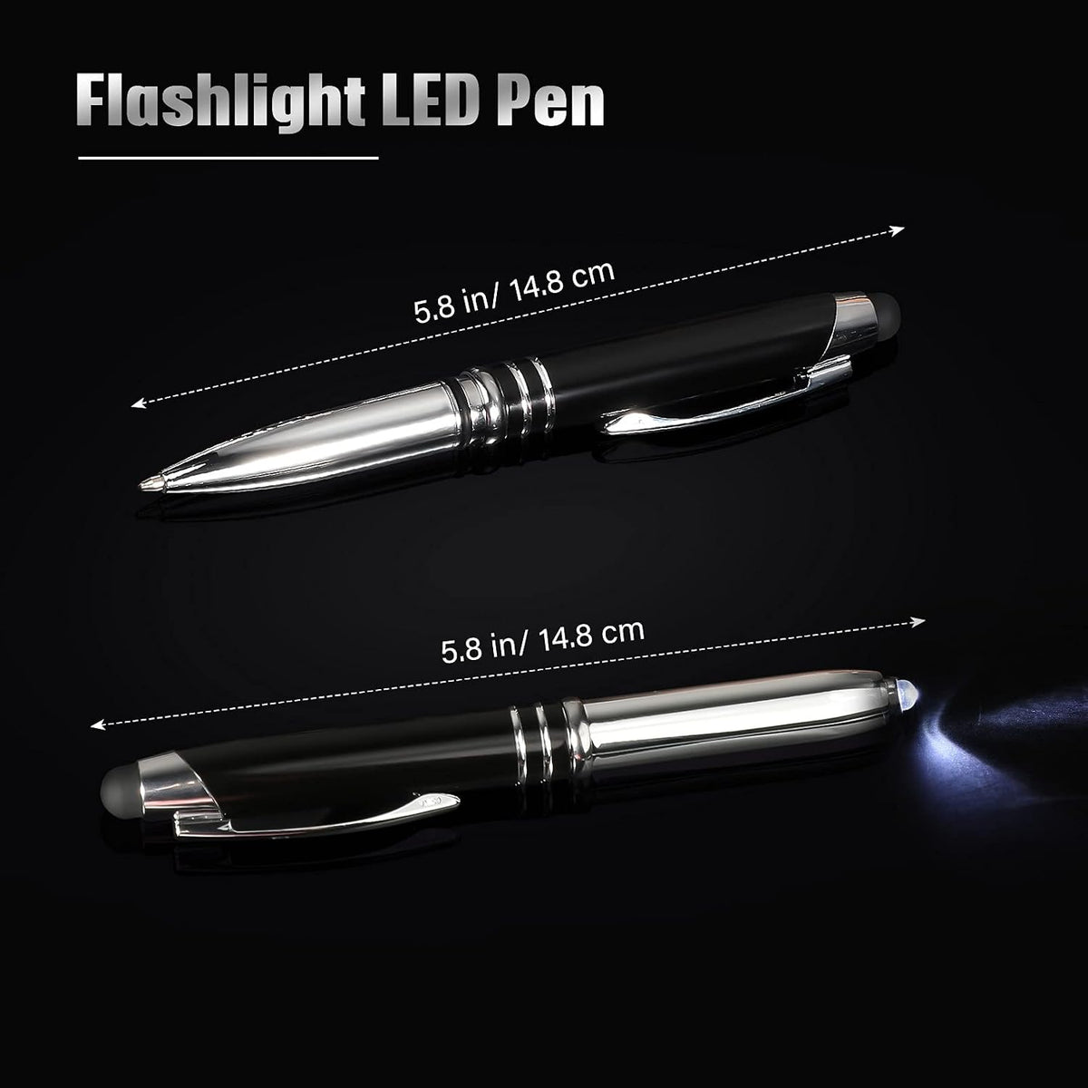 Zonon 30 Pieces Stylus Pen for Touch Screens Light Flashlight Pen 3 in 1 Mult...