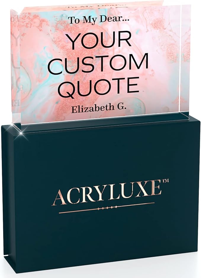 Personalized Gifts, Custom Quote Block Letter Board, Crystal-Clear Acrylic by MySignCenter