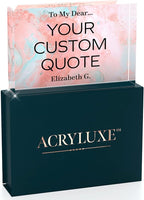 Personalized Gifts, Custom Quote Block Letter Board, Crystal-Clear Acrylic by MySignCenter