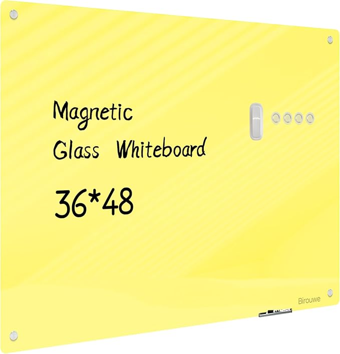 Magnetic Glass Whiteboard by Unknown