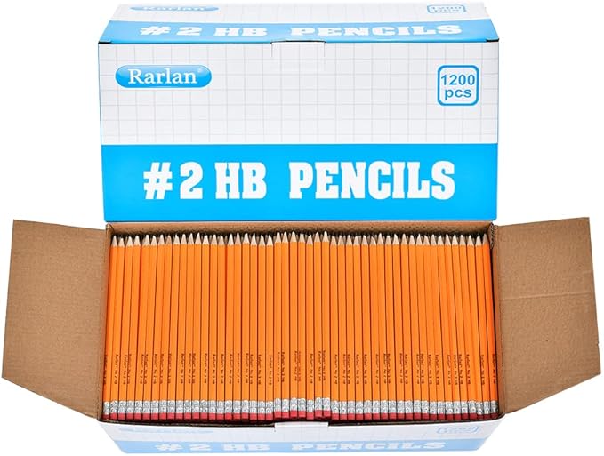 Rarlan Wood-Cased #2 HB Pencils, Pre-sharpened by Rarlan