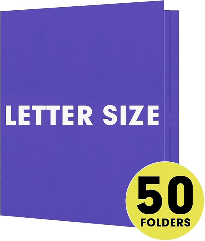 Two Pocket Folders, RAZCC 50 Pack 2 Pocket Folders Fit Letter Size Paper - Image 4