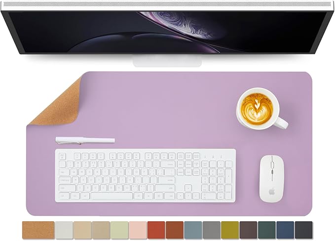 Cork Desk Mat - Dual-Sided Desk Pad by HOMIEAZICOZI