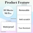 STARLIBOO Removable Colored Labels Stickers, 3X5 Inch Removable Large Label - Image 2