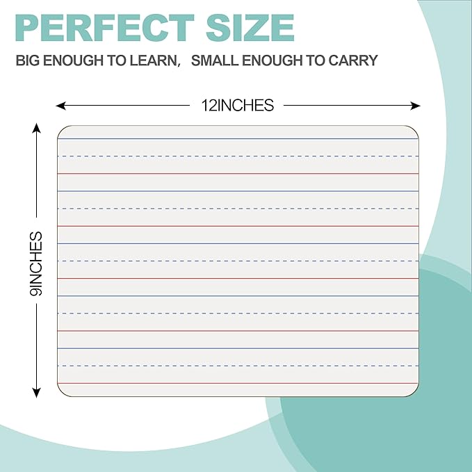 32 Pack Small White Boards, Double Sided Personal Dry Erase Boards - Image 3