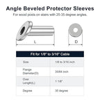 BLIKA 20 Pack 25 30 35 Degree 3/16" Angle Beveled Protector Sleeves, Angled - Image 2