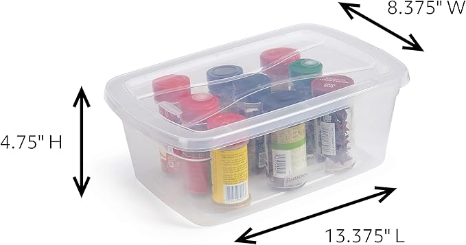 Rubbermaid Cleverstore 6 Qt Clear Storage Bins - Image 2