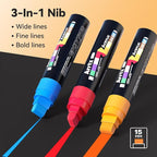 Arrtx 10-Piece Jumbo Acrylic Paint Markers, 15mm Felt Tip, Waterproof, DIY - Image 2