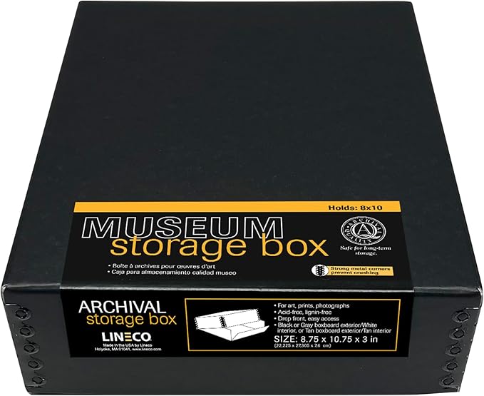 Lineco, 8x10 Museum Archival Storage Box, Drop Front Design - Image 5