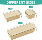 WOWBOX 6 Pack Clear Drawer Organizer Set, Acrylic Drawer Storage Trays - Image 2