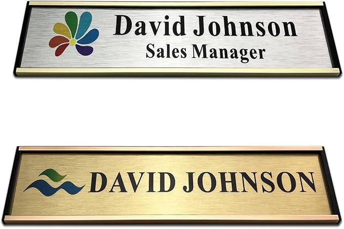 SINKAA Personalized Name Plate for Door or Wall, 2 x 8 inch Custom Office - Image 2
