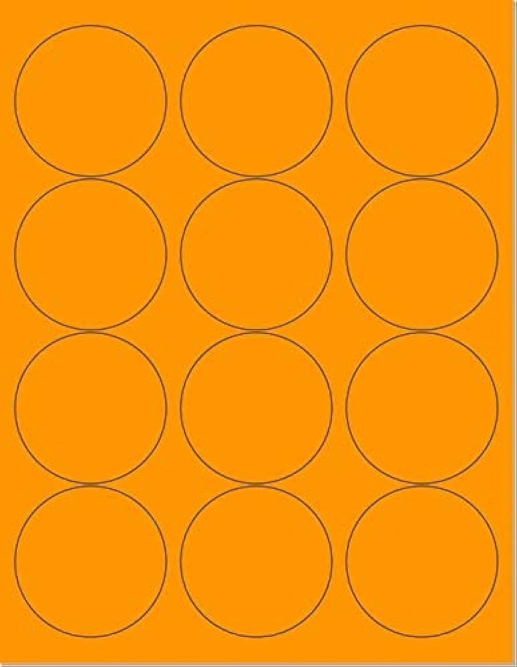 Pack of 100 Sheets, 8-1/2 x 11" Fluorescent Labels