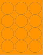 Pack of 100 Sheets, 8-1/2 x 11" Fluorescent Labels