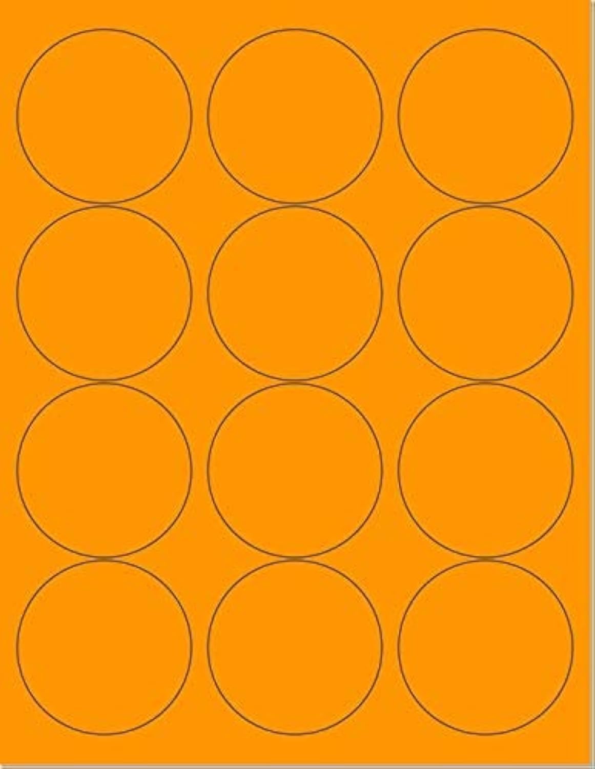 Pack of 100 Sheets, 8-1/2 x 11" Fluorescent Labels