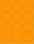 Pack of 100 Sheets, 8-1/2 x 11" Fluorescent Labels by NextDayLabels