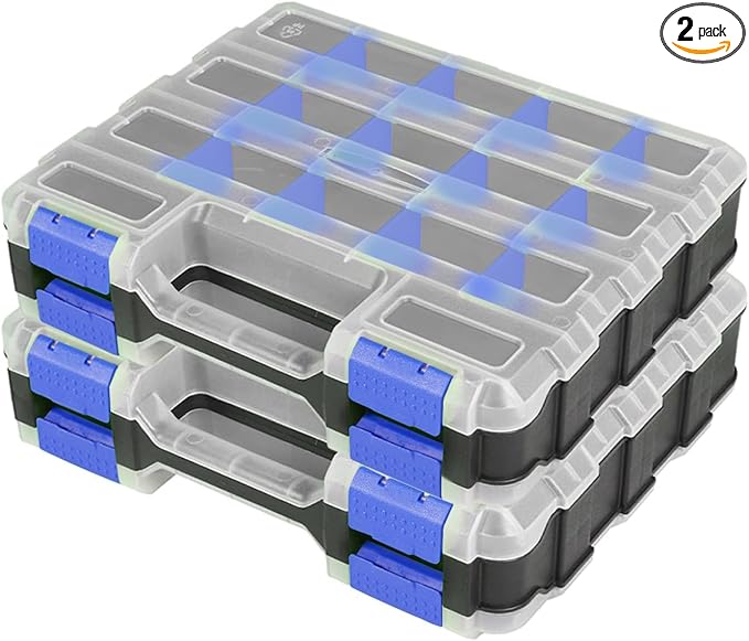 AIDY-PRO Hardware Organizer Box 34 Compartments Small Parts Organizer by AIDY-PRO