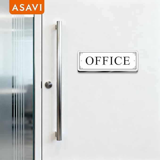 ASAVI “OFFICE” Acrylic Door Sign – Waterproof & Fade-Resistant Office Label - Image 8