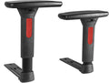 Frassie Height Adjustable Gaming Chair Armrest Pair Boss Chair Arms Set Replacement (Red)
