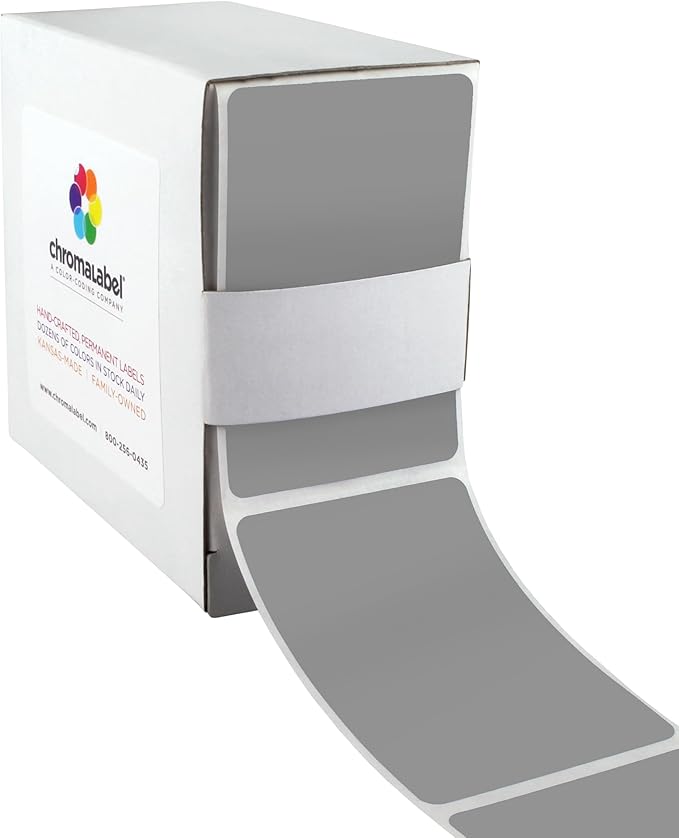 ChromaLabel 2 x 3 inch Permanent Color Code Rectangle Labels, 250 Labels per by ChromaLabel
