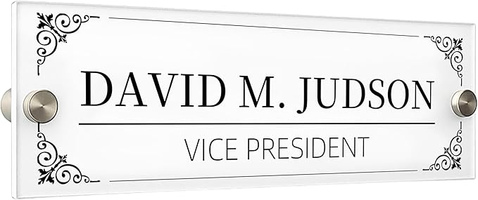 Personalized Office Wall Name Plate Sign Custom Door Name Plate Office Gifts by Unknown